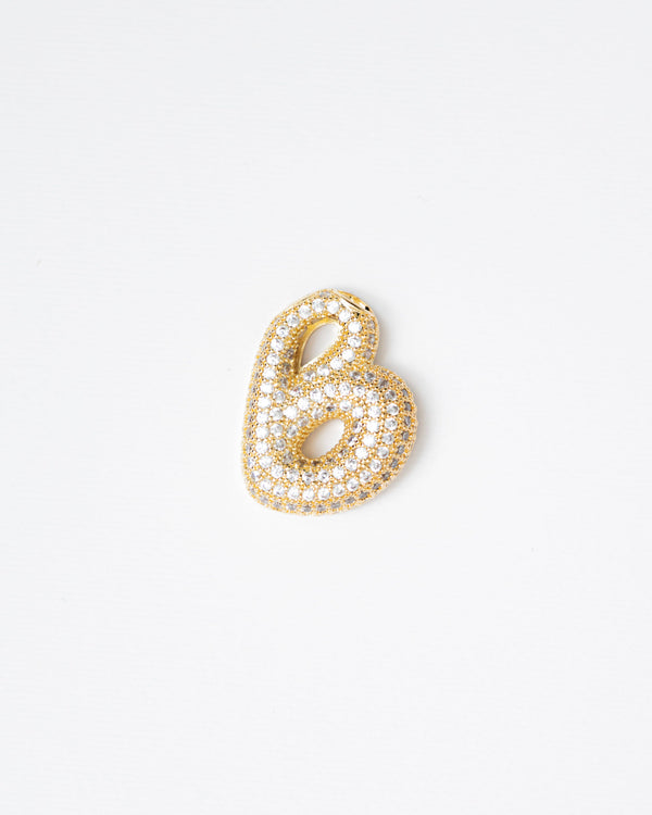Ciondolo con lettera big con strass  - SV099