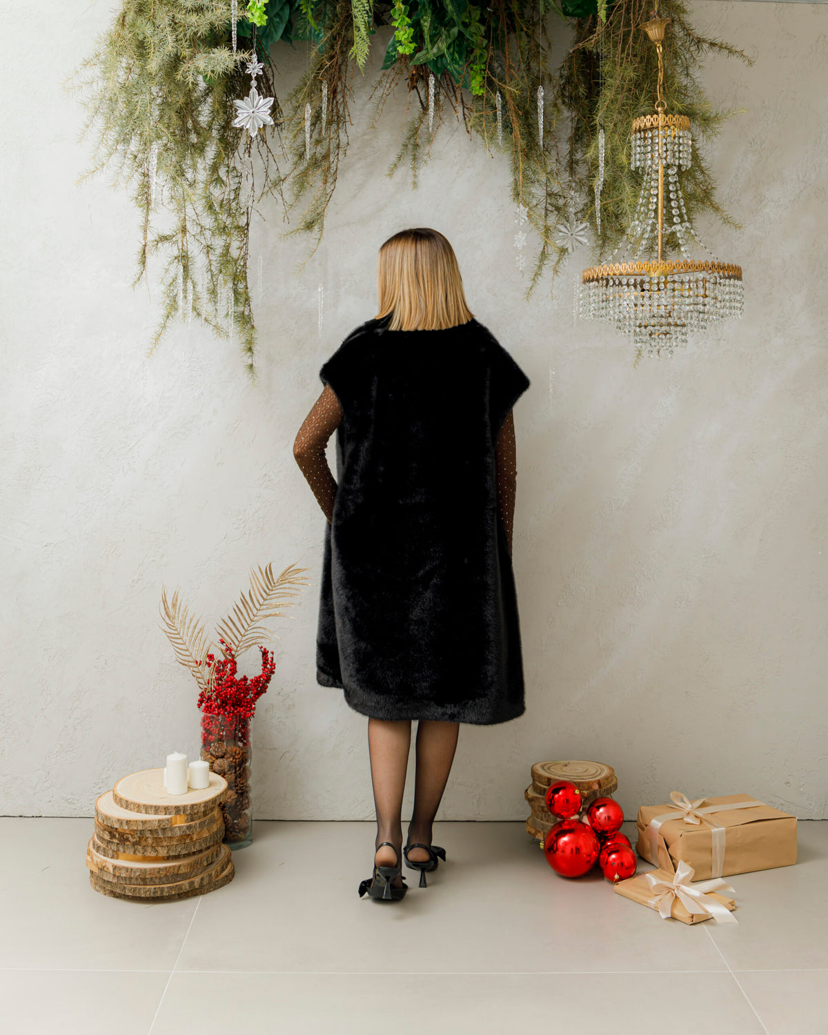 Gilet lungo in eco-fur - JOYV0477