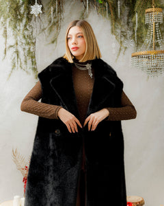 Gilet lungo in eco-fur - JOYV0477