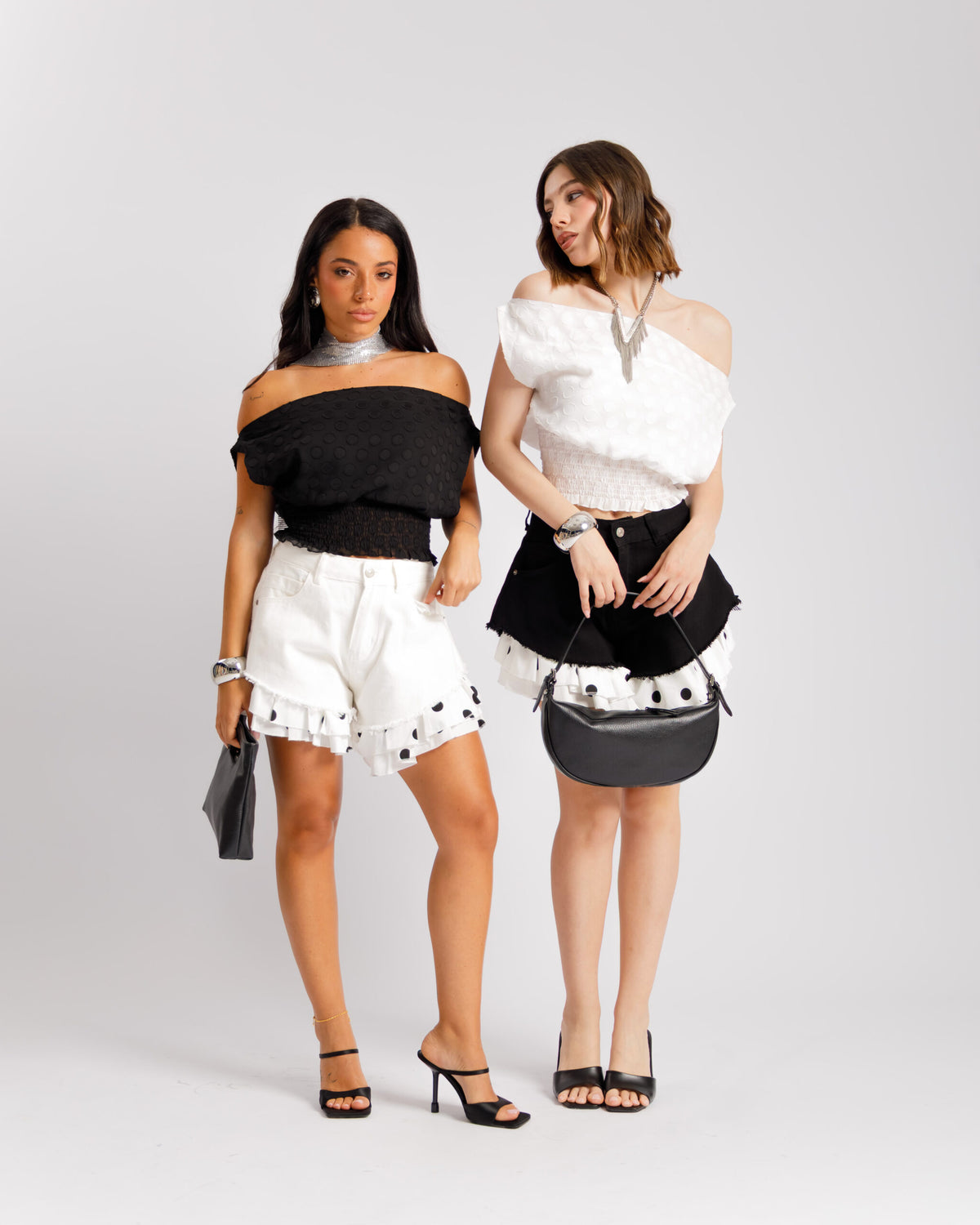 Top a pois con arriccio - TL2222 slcb