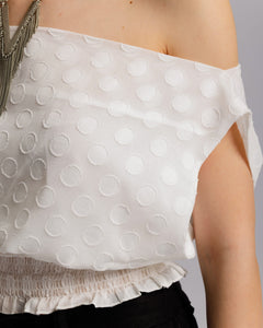 Top a pois con arriccio - TL2222 slcb