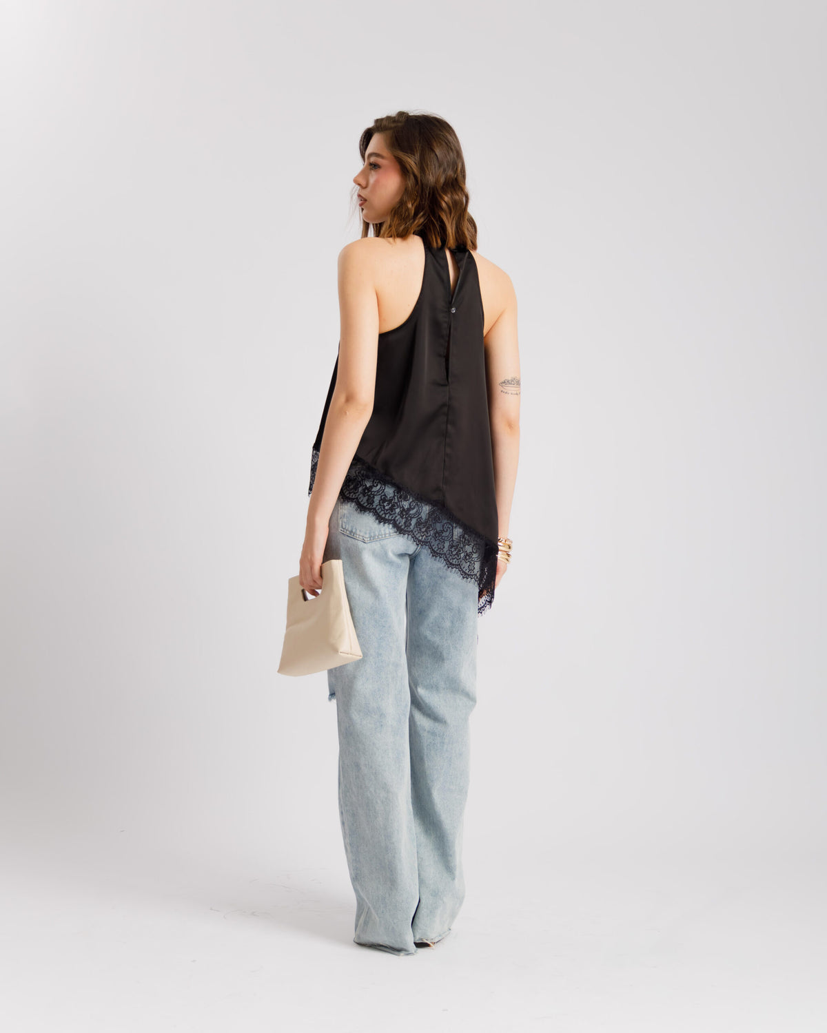 Top satin e pizzo - 11557 slcnv