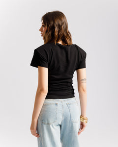 T-shirt in cotone con arriccio - L2189