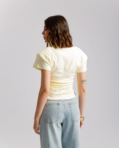 T-shirt in cotone con arriccio - L2189