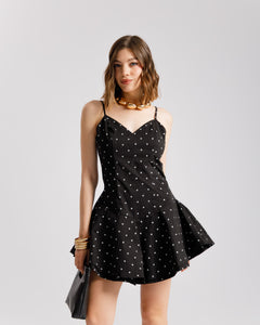 Abito in cotone a pois - 11699