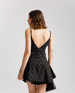 Abito in cotone a pois - 11699