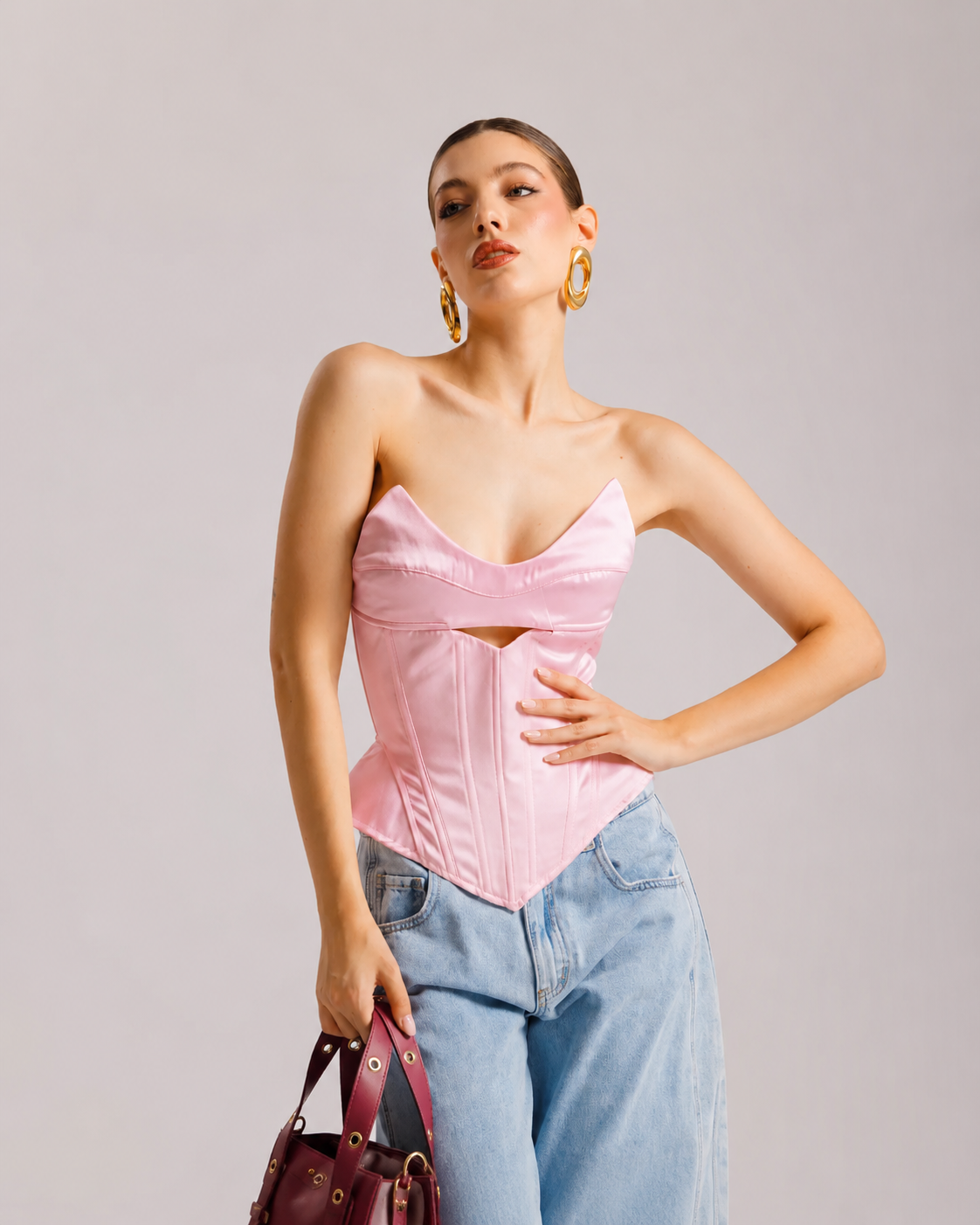 Corsetto satin strutturato - ST13716