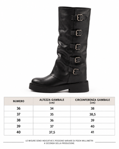 Stivali in pelle con fibbie MARRONE - 4004