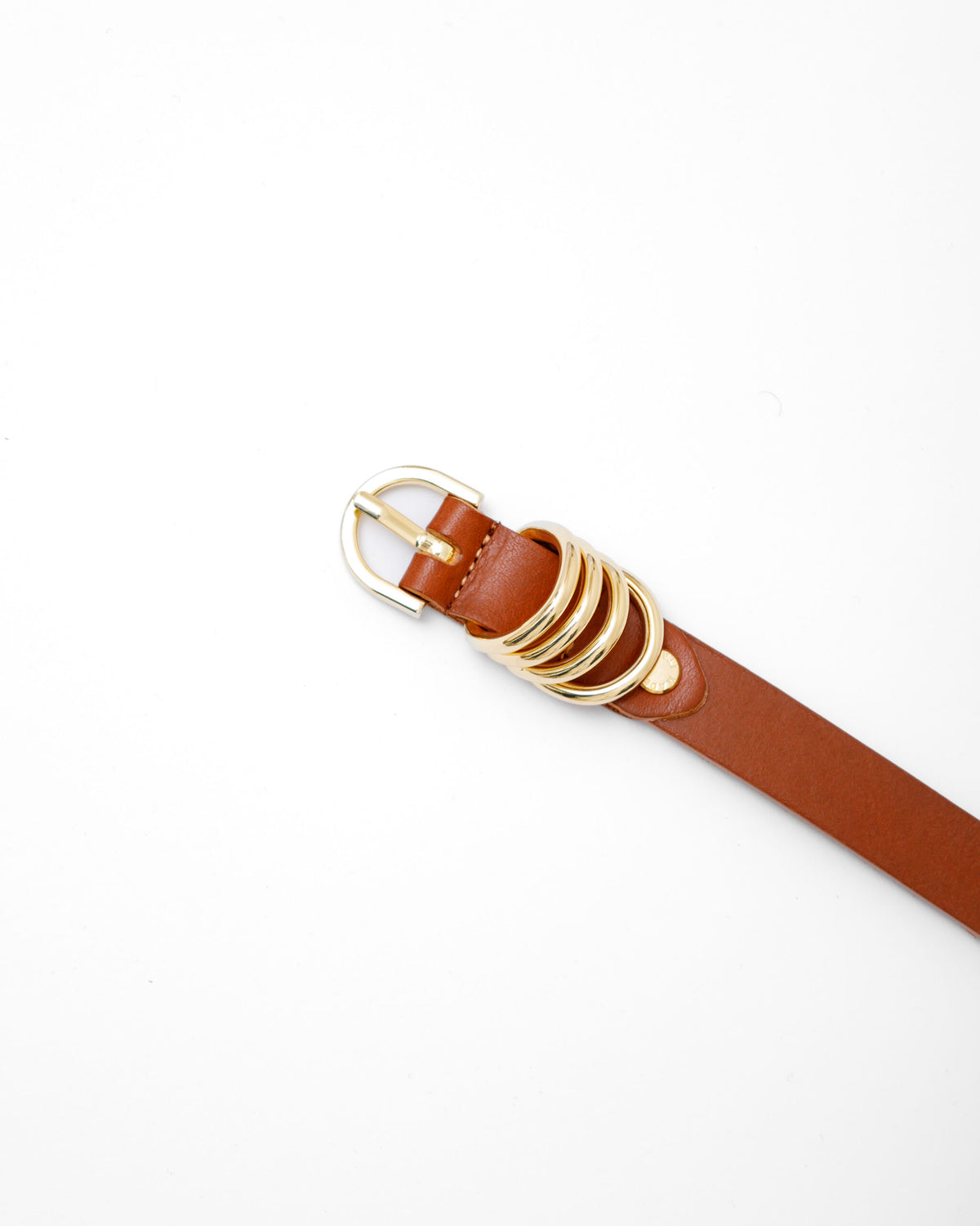 Cintura in pelle con fibbie a spirale - 2149/20 LOVING