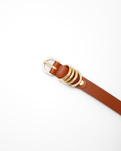 Cintura in pelle con fibbie a spirale - 2149/20 LOVING