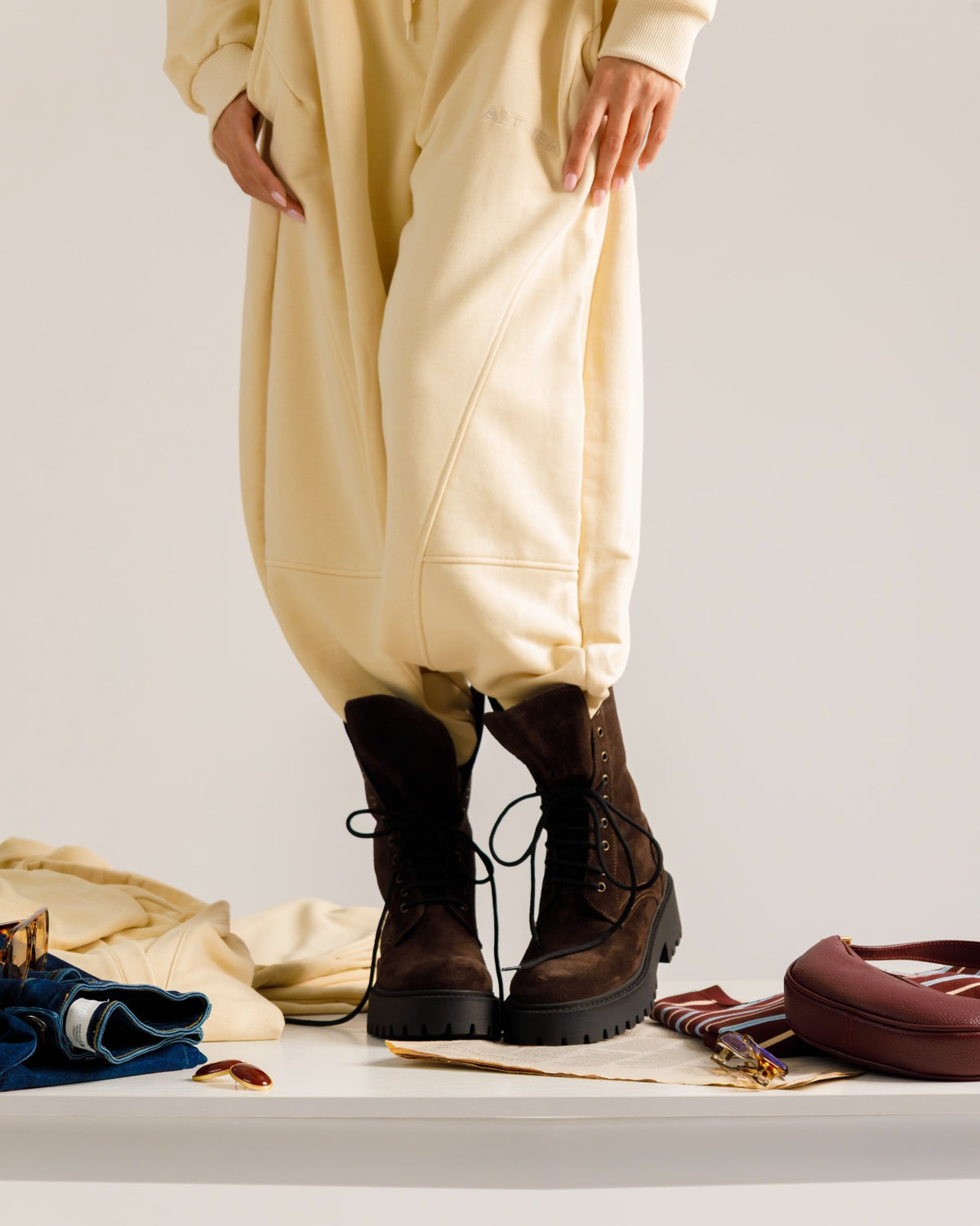 Anfibi in suede TESTA DI MORO - 3000