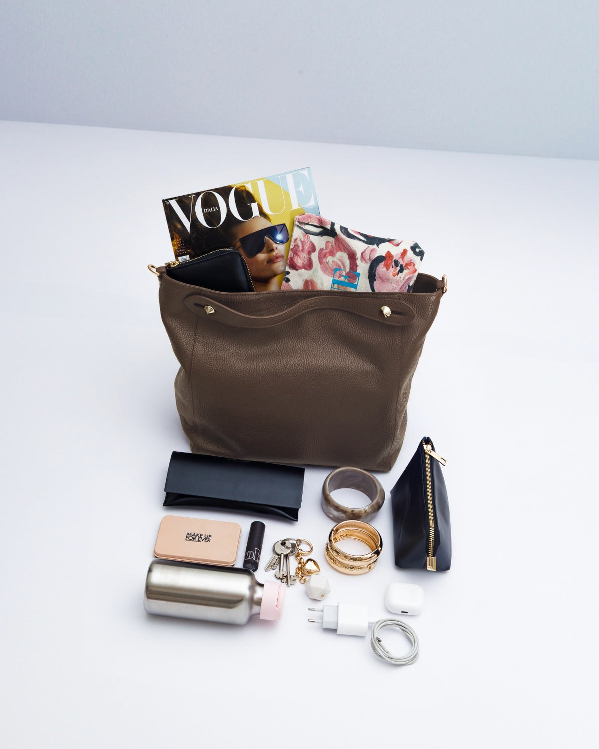 Borsa in pelle OLIVIA marrone - LOVING BAGS