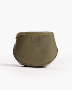 Borsa ISABELLA con tracolla in pelle VERDE OLIVA - LOVING BAGS