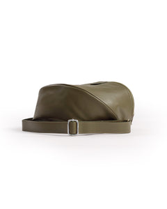 Borsa ISABELLA con tracolla in pelle VERDE OLIVA - LOVING BAGS