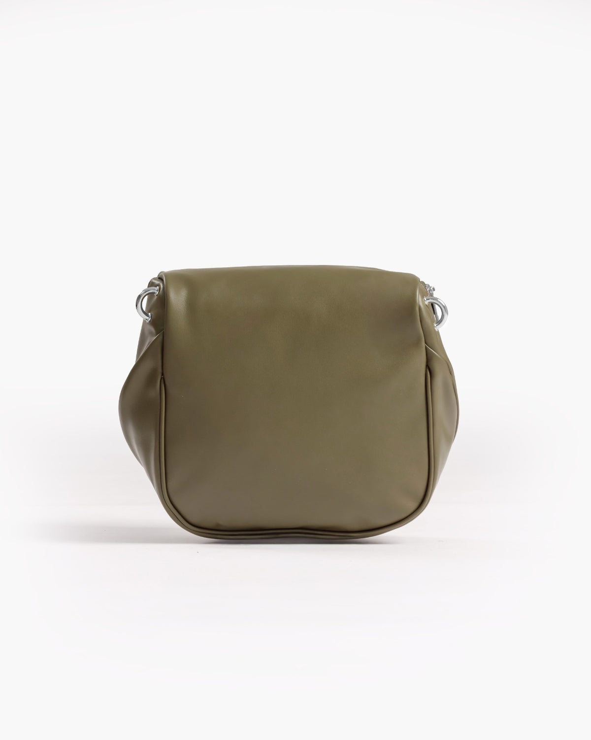 Borsa ISABELLA con tracolla in pelle VERDE OLIVA - LOVING BAGS