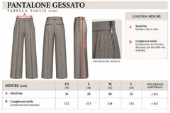 Pantaloni sartoriali palazzo gessato BLU - 0015