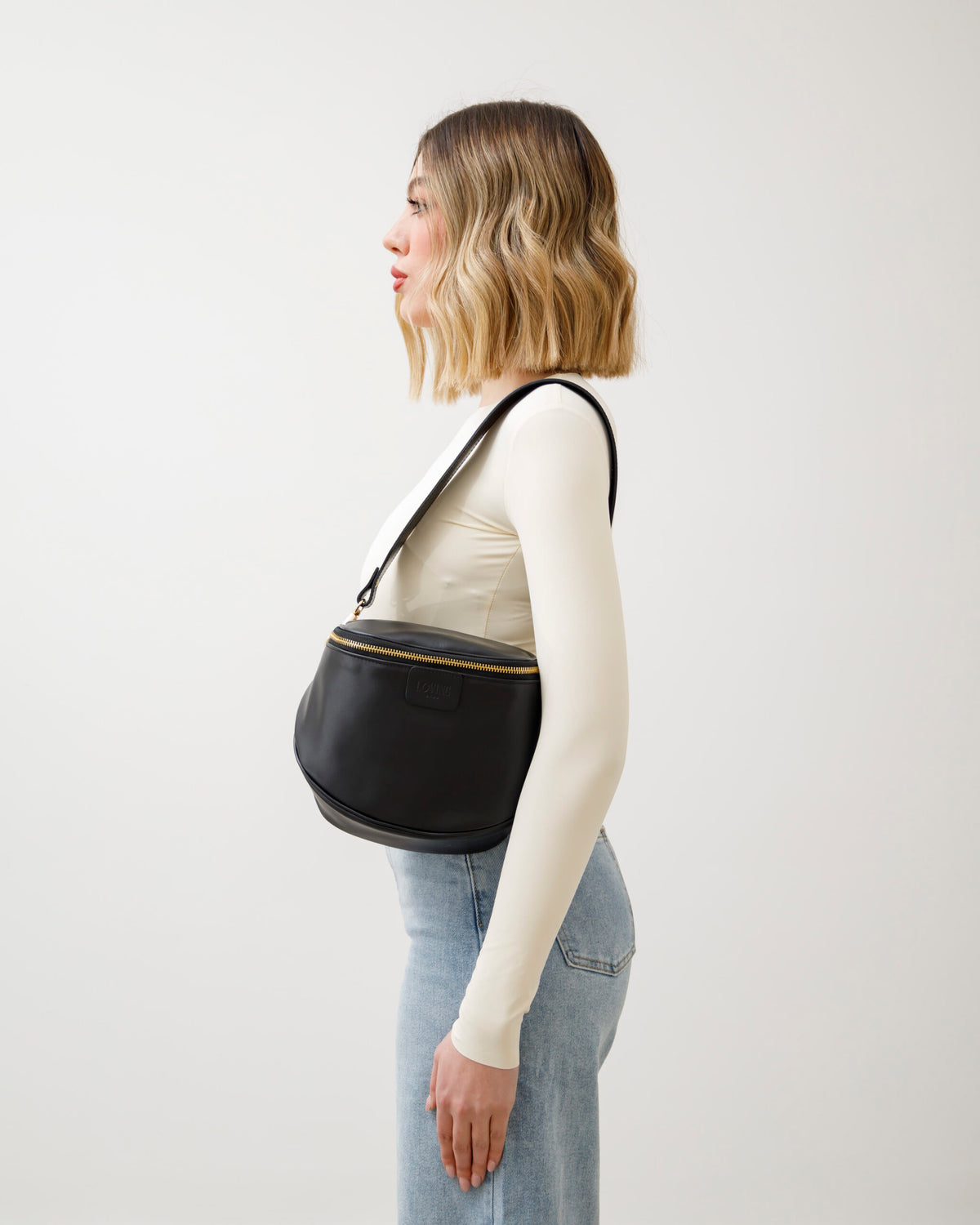 Tracolla in pelle MARRONE - LOVING BAGS