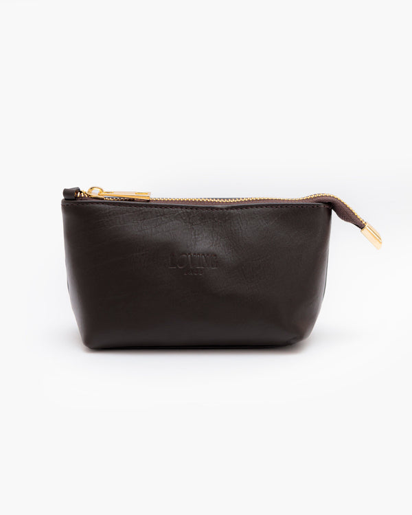 Beauty case in pelle NOAH - MARRONE