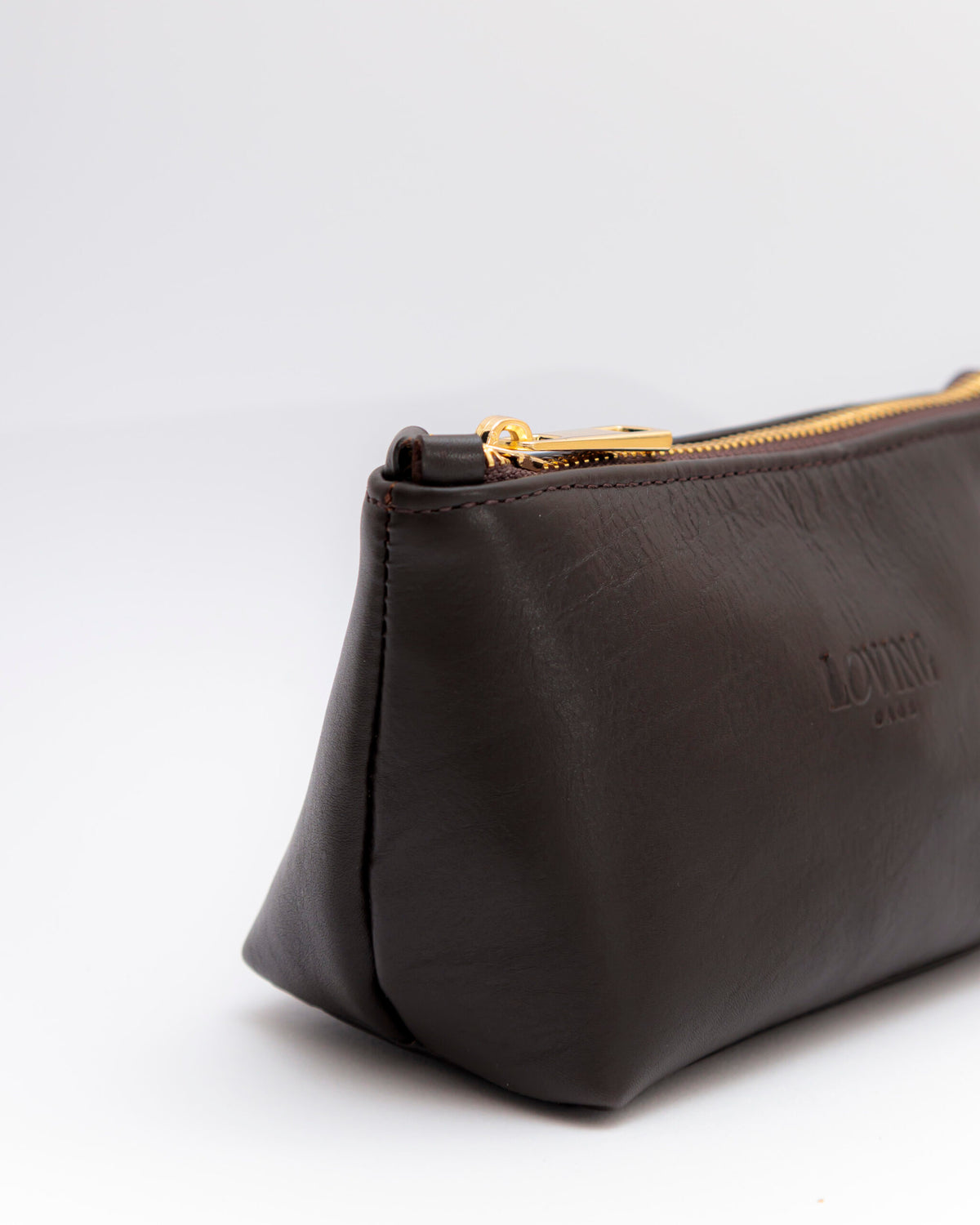 Beauty case in pelle NOAH - MARRONE