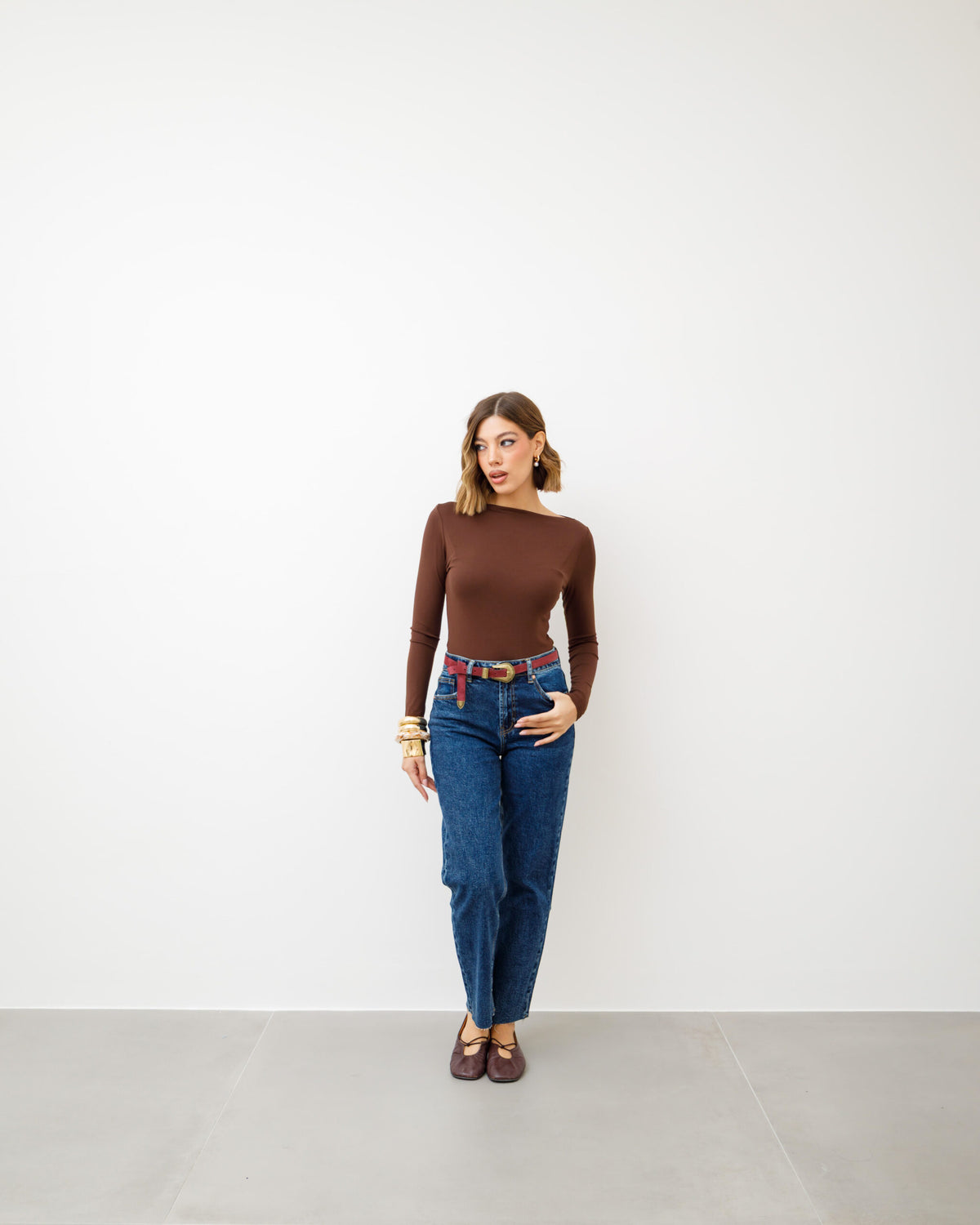 Maglia basic con scollo - 5612
