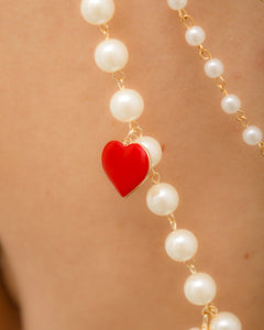 Collana multistrato con perle e pendenti - ECL2166