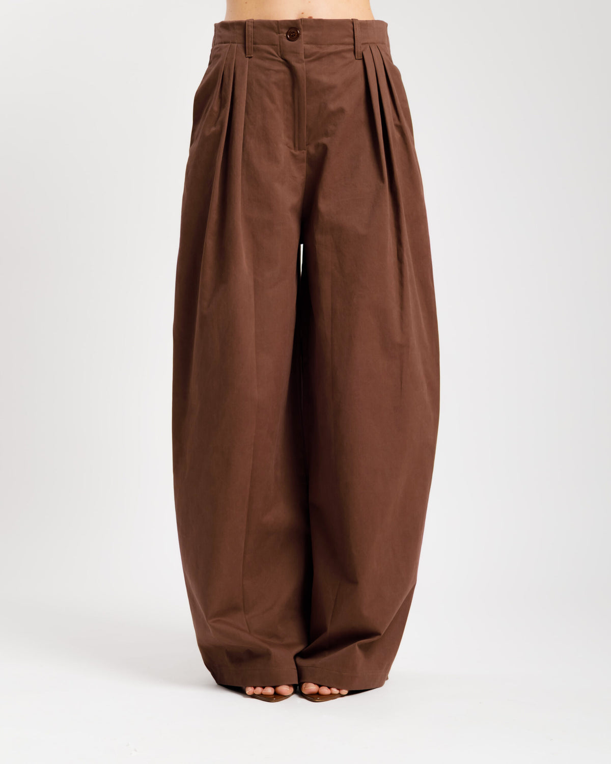Pantaloni palazzo MARRONE ALTHÉA - C006