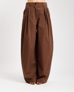 Pantaloni palazzo MARRONE ALTHÉA - C006