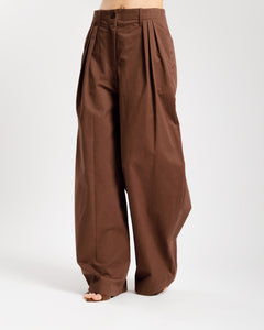 Pantaloni palazzo MARRONE ALTHÉA - C006