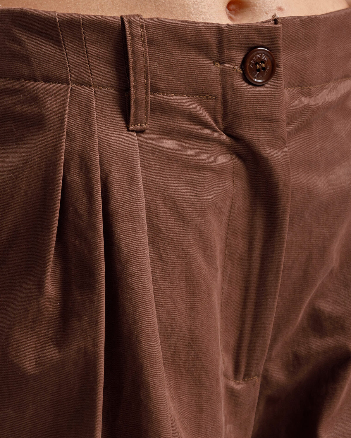 Pantaloni palazzo MARRONE ALTHÉA - C006