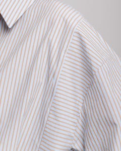 Camicia a righe in cotone azzurra ALTHÉA - C007
