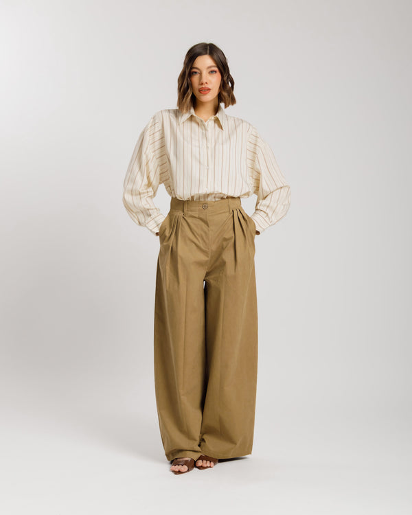 Pantaloni palazzo BEIGE ALTHÉA - C006