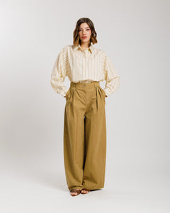 Camicia a righe in cotone burro ALTHÉA - C010 SLC