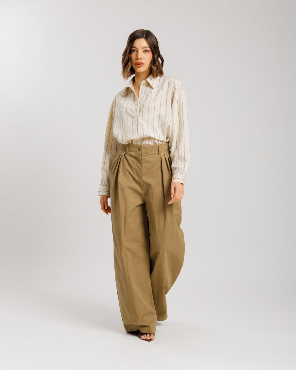 Pantaloni palazzo BEIGE ALTHÉA - C006