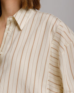 Camicia a righe in cotone burro ALTHÉA - C010 SLC