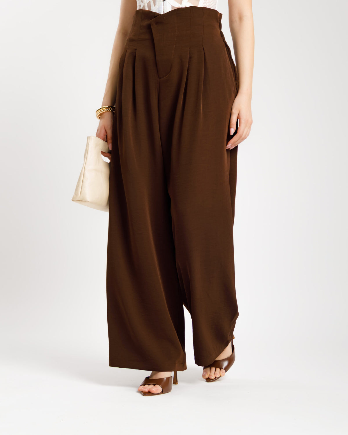 Pantaloni palazzo con elastico - PF71