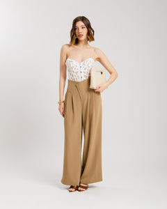 Pantaloni palazzo con elastico - PF71