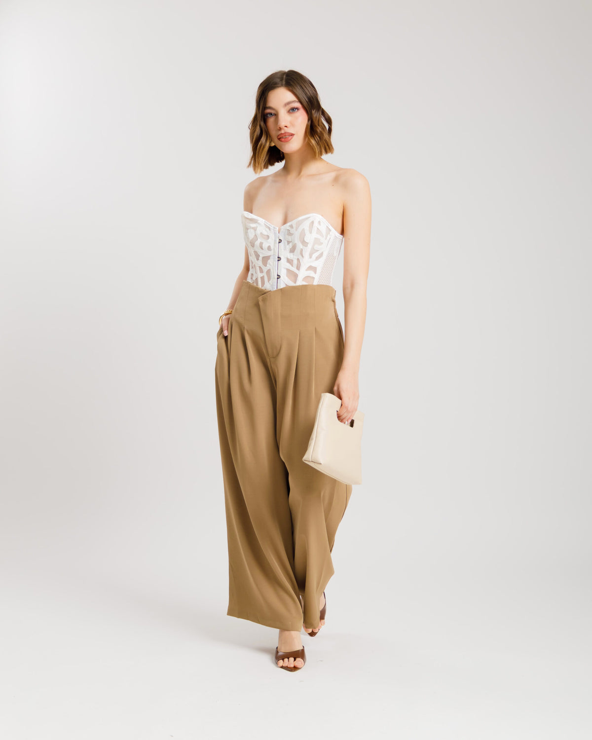 Pantaloni palazzo con elastico - PF71
