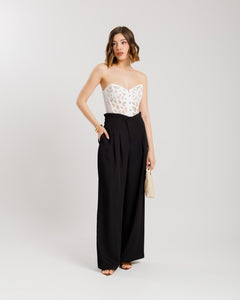 Pantaloni palazzo con elastico - PF71