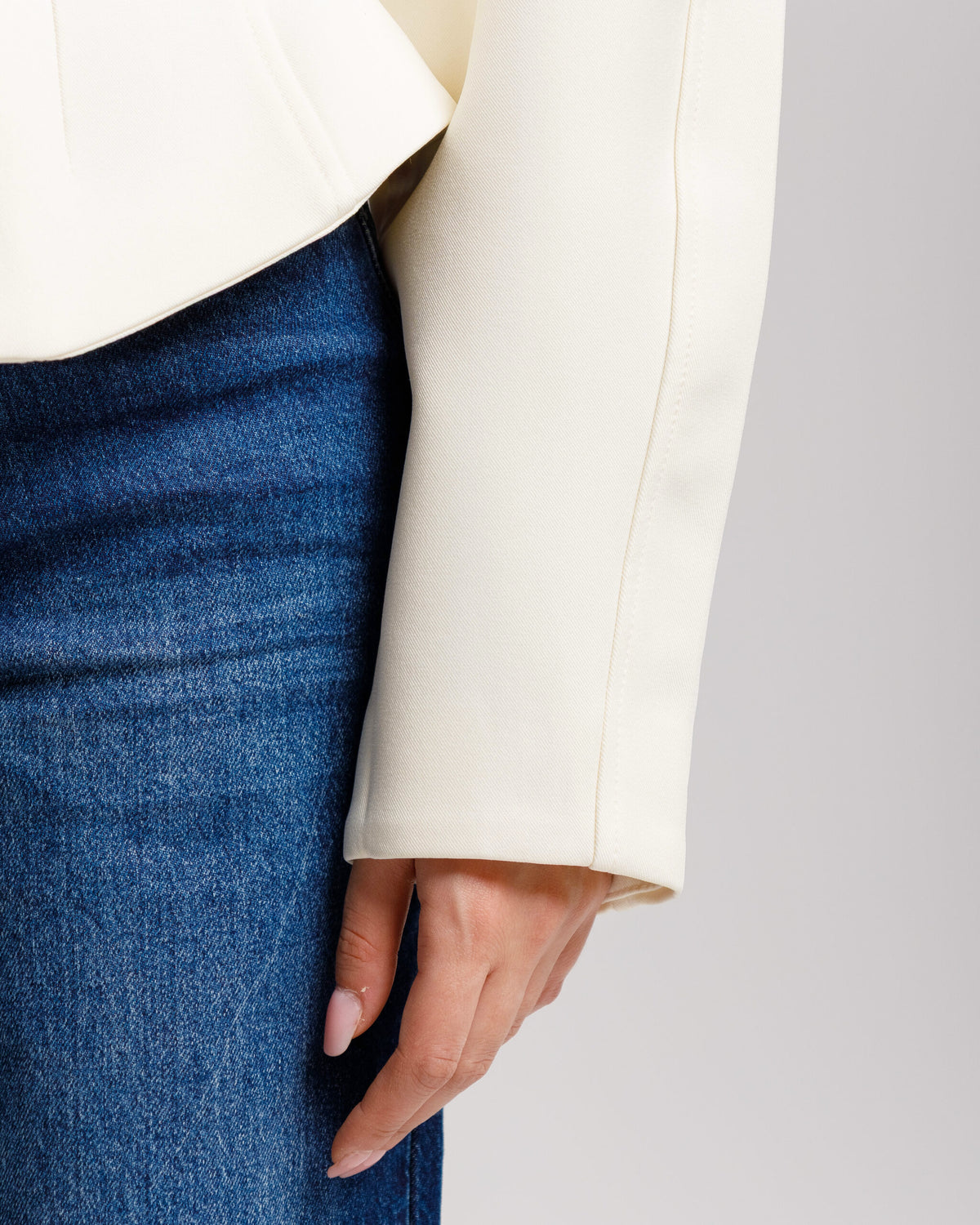 Blazer strutturato slimfit PANNA - 3189