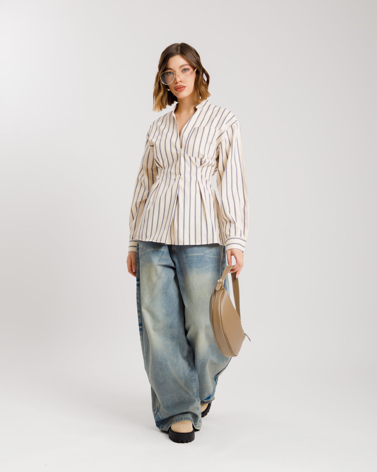 Camicia slim a righe - YY598 SLCM