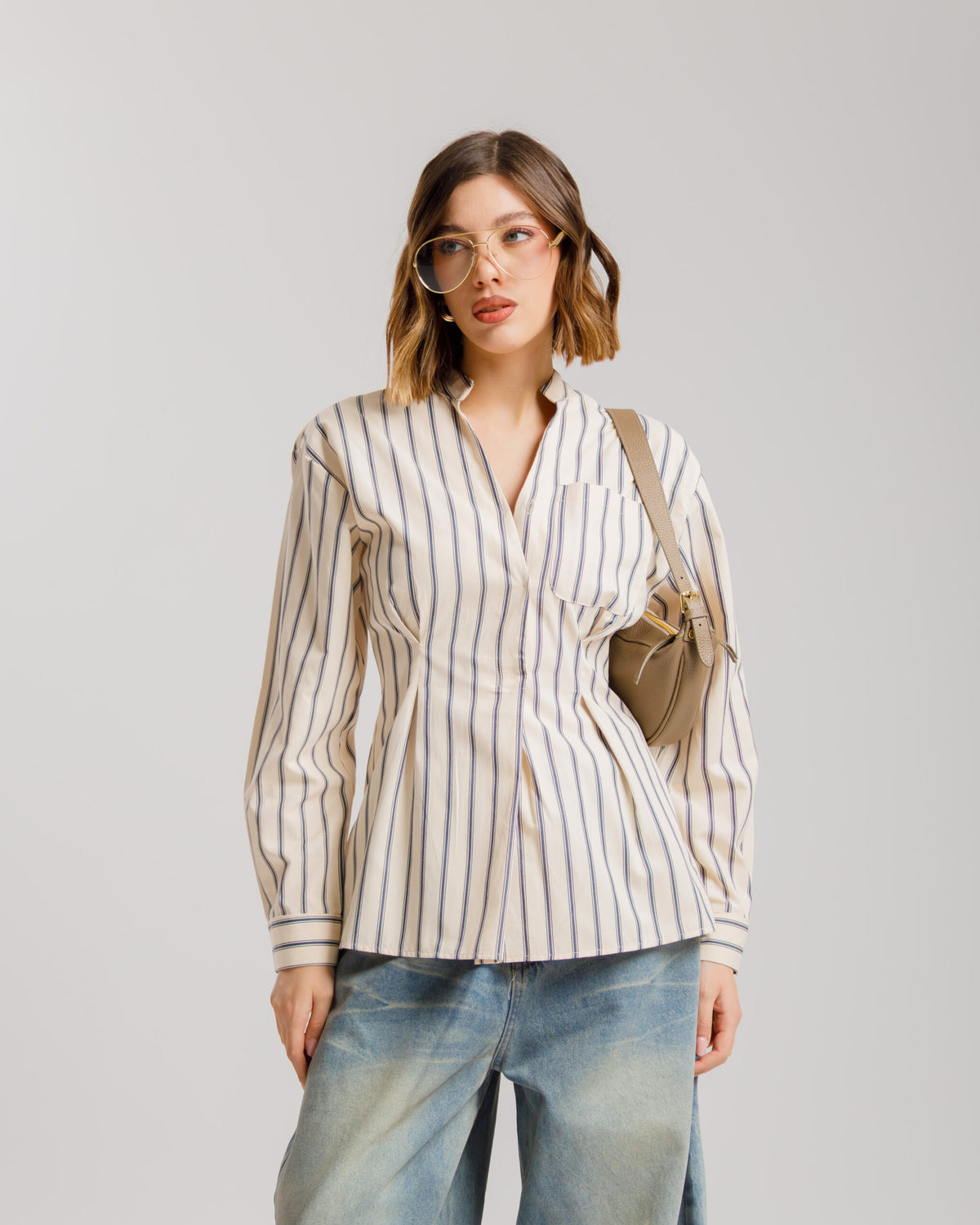 Camicia slim a righe - YY598 SLCM