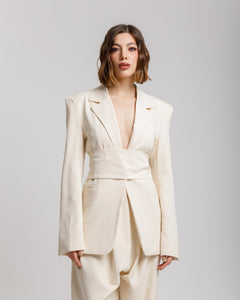 Blazer sartoriale con cintura ALTHÉA - C001 SLC