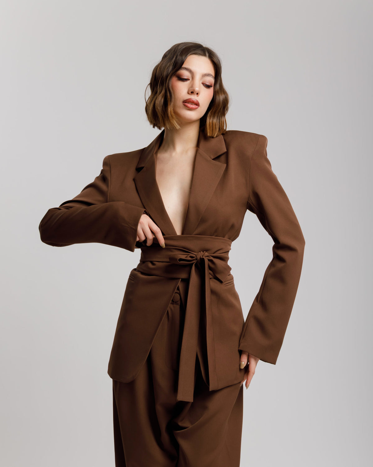 Blazer sartoriale con cintura ALTHÉA - C001 SLC