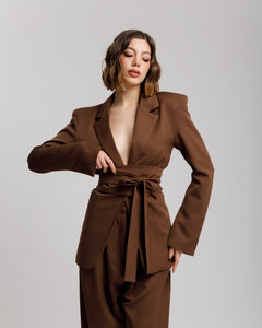 Blazer sartoriale con cintura ALTHÉA - C001 SLC