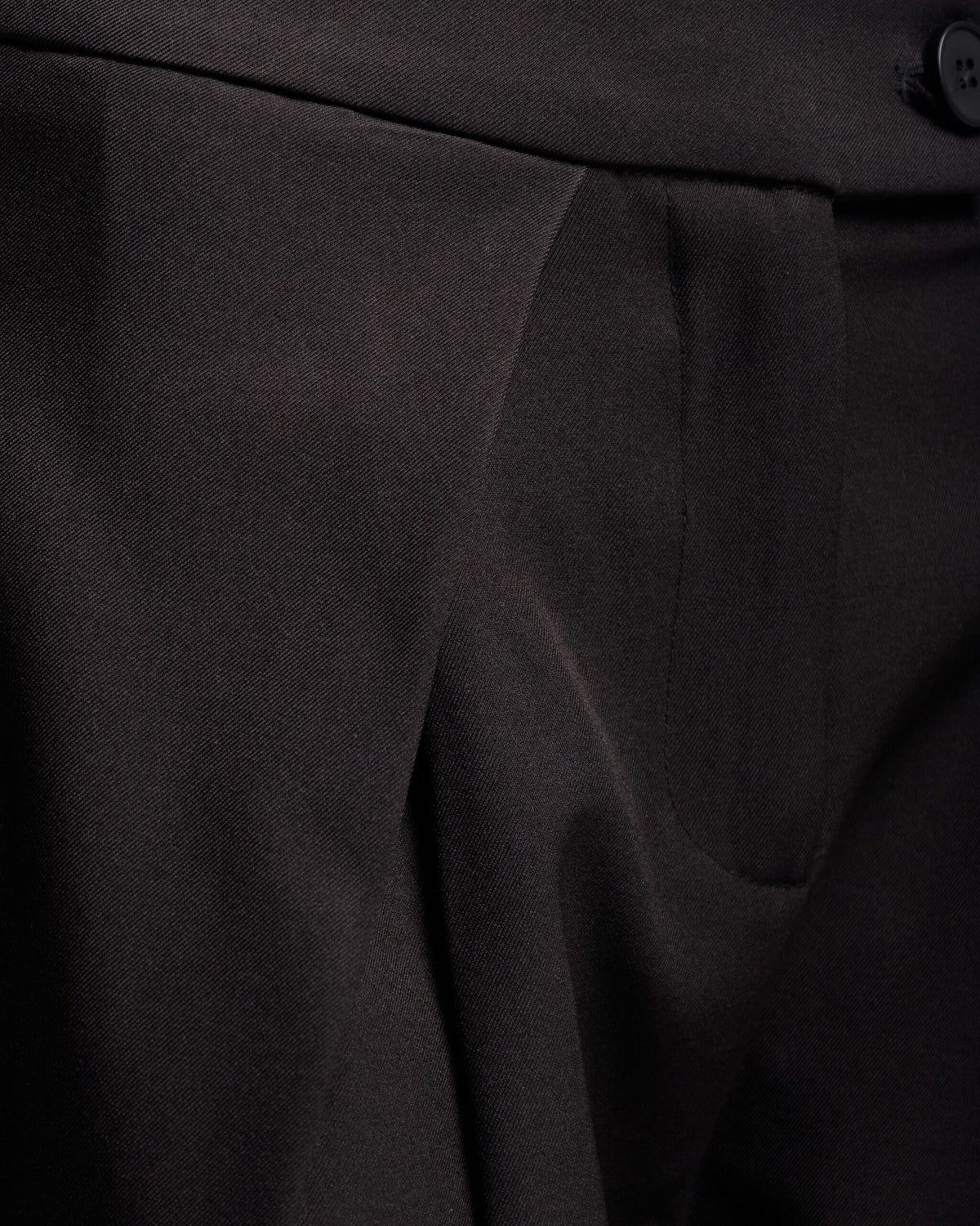 Pantaloni palazzo con pieghe NERO - KLL1