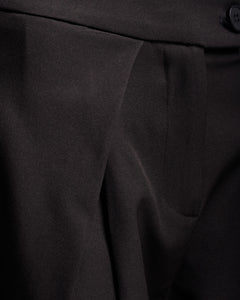 Pantaloni palazzo con pieghe NERO - KLL1