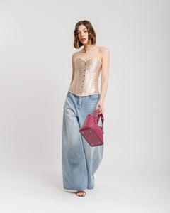 Jeans palazzo con borchie - P13156