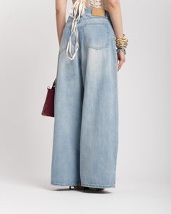Jeans palazzo con borchie - P13156