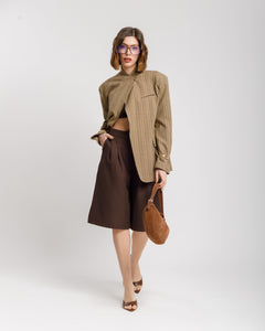 Bermuda con pinces ed elastico - P24743