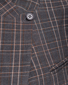 Blazer con collo alto TARTAN GRIGIA - MIRY